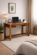 Solid Wood Minimalist Writing Desk & Computer Table - Image 2