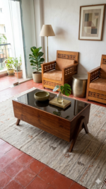 Tea Table Nilambur Teak Wood - Image 2