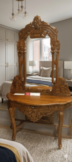 Maha Rani" Console & Vanity Mirror Set - Image 2