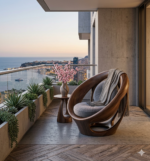 Elegant Teak Flow Chair